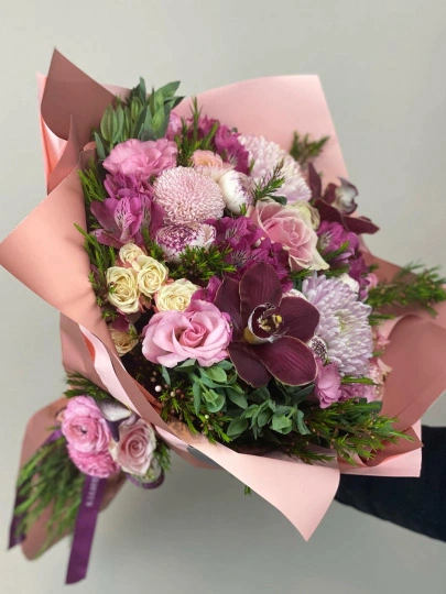 Vimy Pembe Anastasia Çiçek Buketi